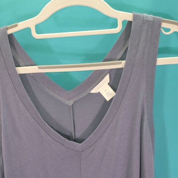 Caslon Womens V-Neck Grey Sleeveless Tank Top XS - Picture 2 of 7